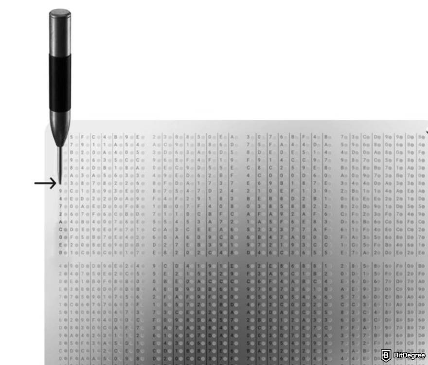 NGRAVE ZERO review: GRAPHENE metal plates perforation.