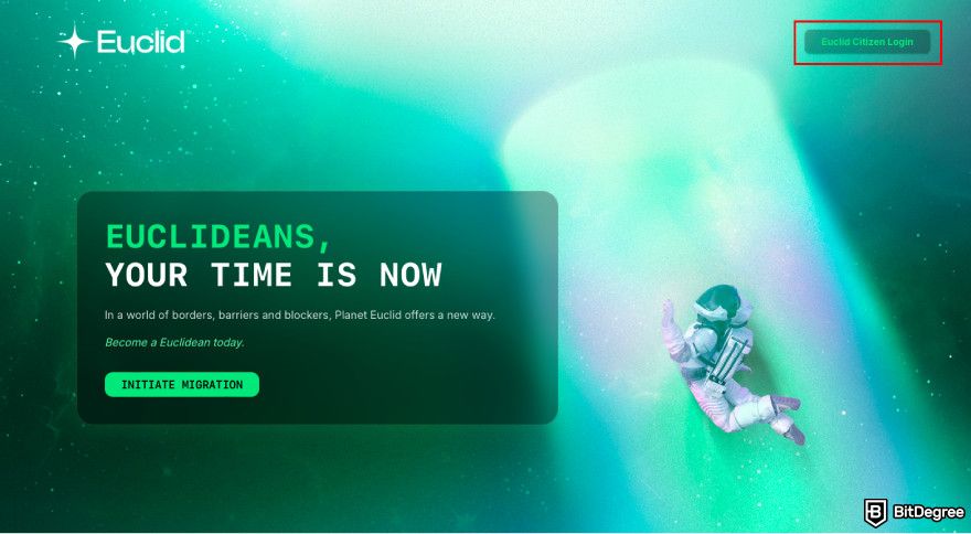Nibiru.fi airdrops: click [Euclid Citizen Login].