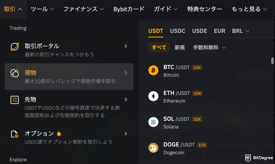 Notcoin Bybit: Bybitの取引プラットフォームで選択可能な注文タイプオプション