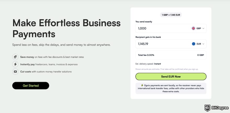 OFX alternative: Ogvio business page send rate. OFX alternative: Ogvio business page send rate.