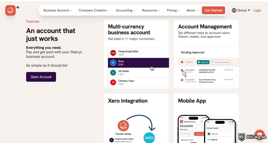 OFX alternative: Statrys features page. OFX alternative: Statrys features page.