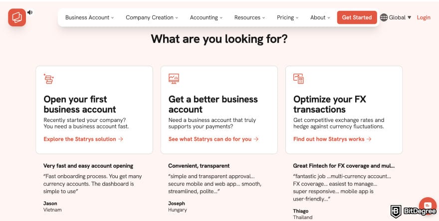 OFX alternative: Statrys homepage. OFX alternative: Statrys homepage.