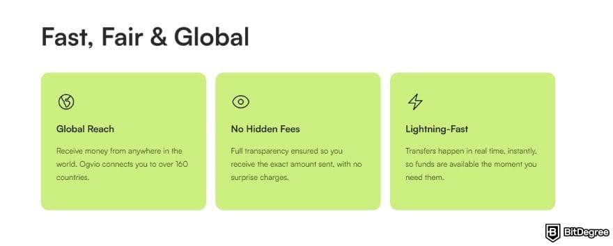 Ogvio review: three key benefits of using Ogvio money transfer feature.