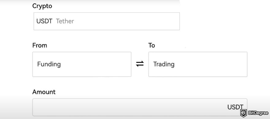 OKX margin trading: OKX fund transferring interface.