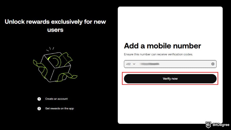 OKX referral code: enter your phone number.