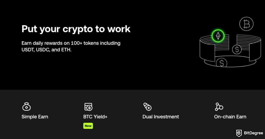 OKX exchange review: OKX Earn products.