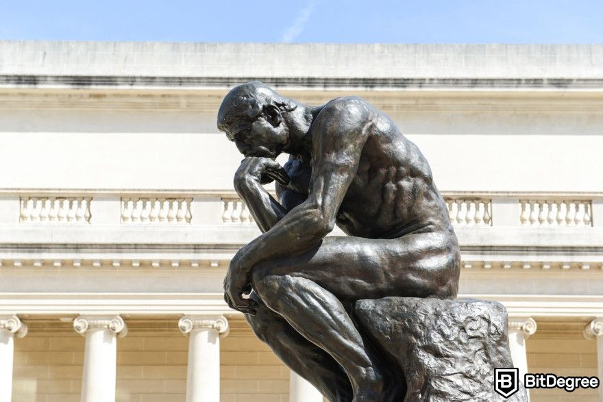 Omniverse meaning: The Thinker statue.