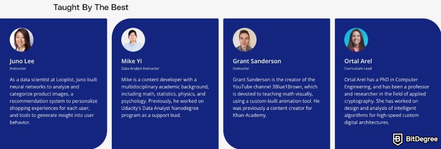 Online Artificial Intelligence Course: AI Programming with Python course's instructors.