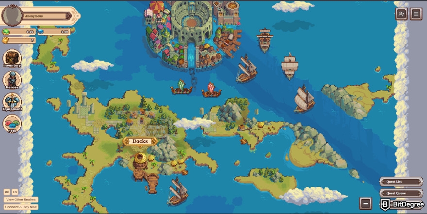 Online games to play when bored: Sundered Isles map.