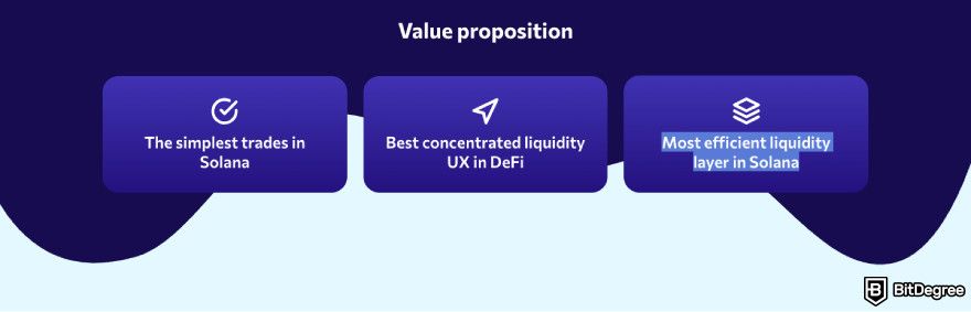 Orca exchange review: a screenshot of Orca's value proposition.