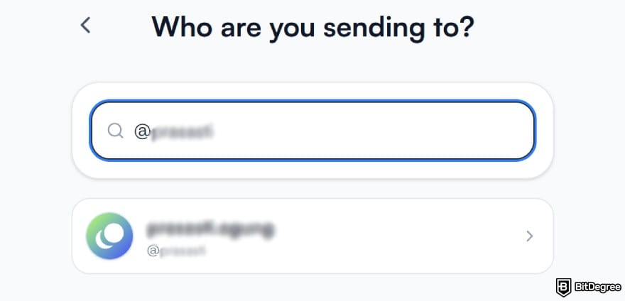 Pakistan currency: find your recipient's @tag.