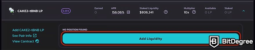 PancakeSwap staking: 