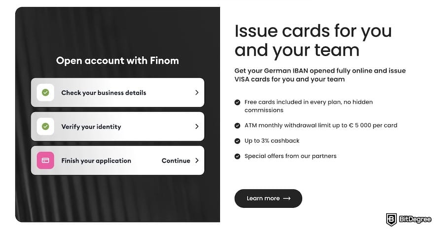 Payoneer alternative: the process and benefits of issuing cards on Finom.