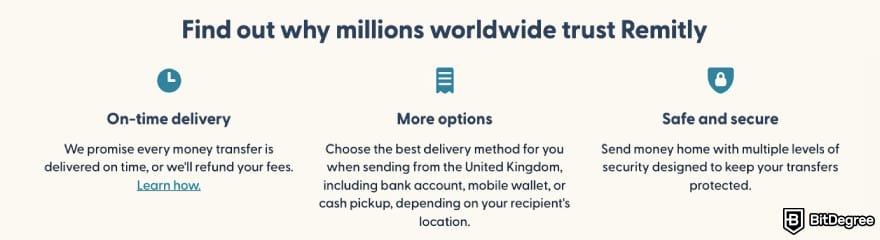 PayPal alternative: Remitly showing why people choose their platform.