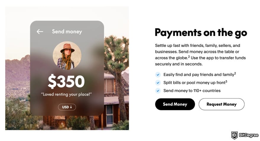 PayPal review: Paypal app payments page. PayPal review: Paypal app payments page.