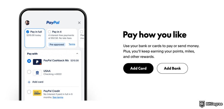 PayPal review: PayPal pay how you like section. PayPal review: PayPal pay how you like section.