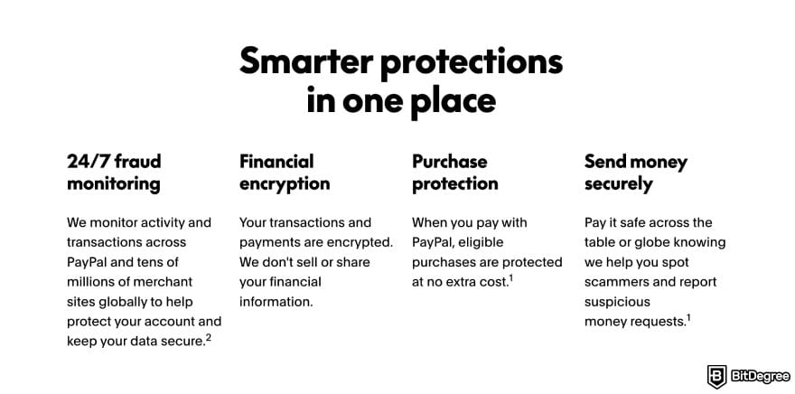 PayPal review: PayPal security section. PayPal review: PayPal security section.