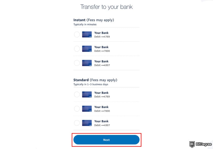 PayPal review: PayPal transfer to your bank page. PayPal review: PayPal transfer to your bank page.