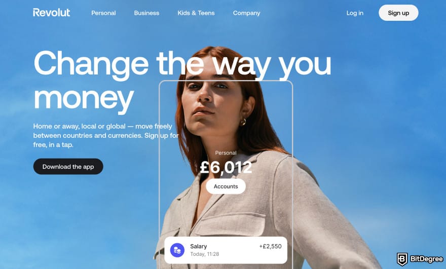 PayPal review: Revolut homepage. PayPal review: Revolut homepage.