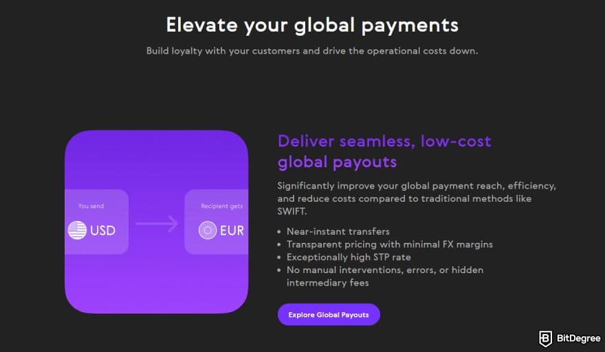 Paysend review: Paysend Enterprise's offerings.
