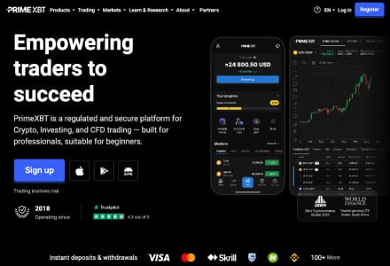 PrimeXBT - Giao dịch không cần KYC trên Crypto, Forex và các thị trường khác