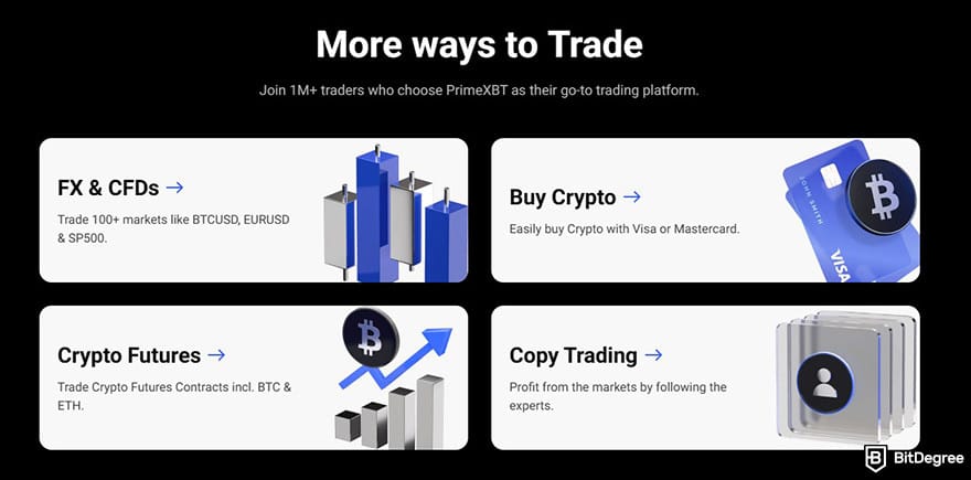 PrimeXBT review summary: trading tools.