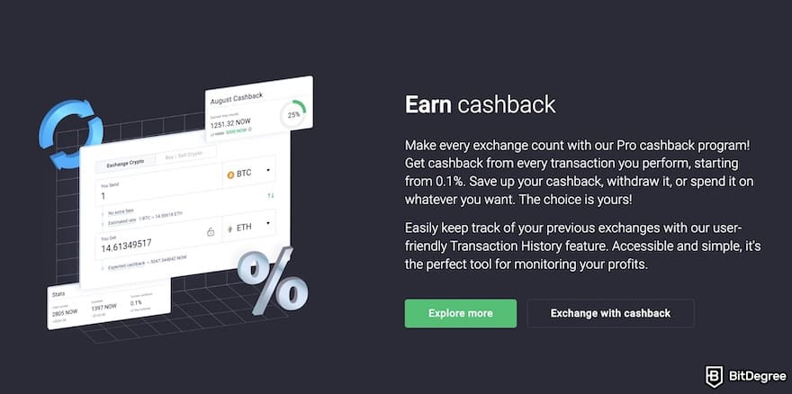 Privacy-focused exchange: earning cashback for joining ChangeNOW Pro. Privacy-focused exchange: earning cashback for joining ChangeNOW Pro.