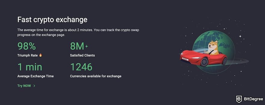 Privacy-focused exchange: ChangeNOW's statistics. Privacy-focused exchange: ChangeNOW's statistics.