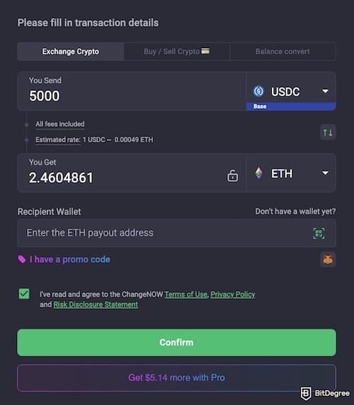 Privacy-focused exchange: an order form showing the network an asset sent from to the chosen RWA's network. Privacy-focused exchange: an order form showing the network an asset sent from to the chosen RWA's network.