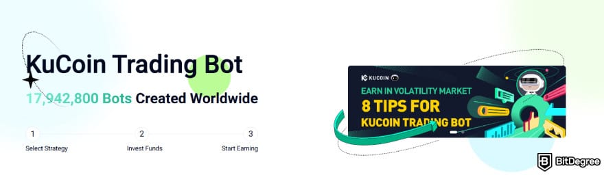 Profit Trailer review: KuCoin's trading bot header.