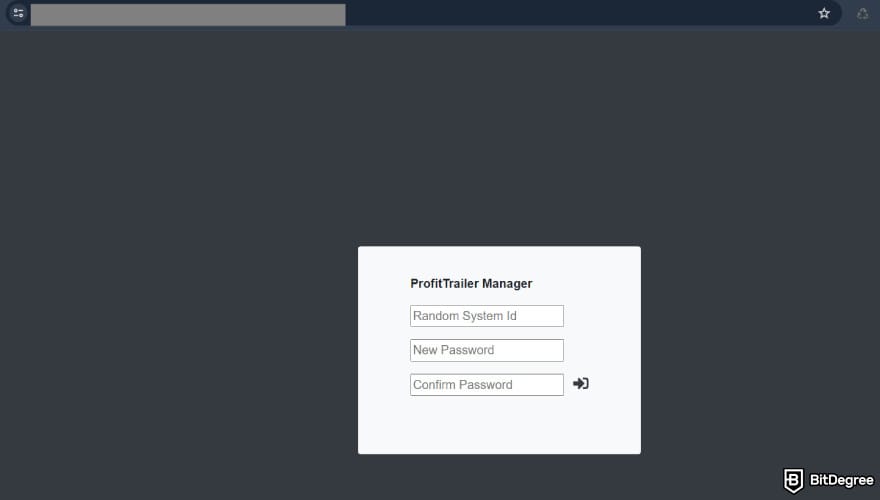 Profit Trailer review: the PT manager startup screen, asking you to fill in credentials.