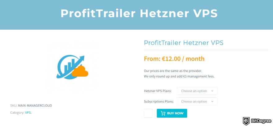 Profit Trailer review: ProfitTrailer's Hetzner VPS plan, pricing, and details.