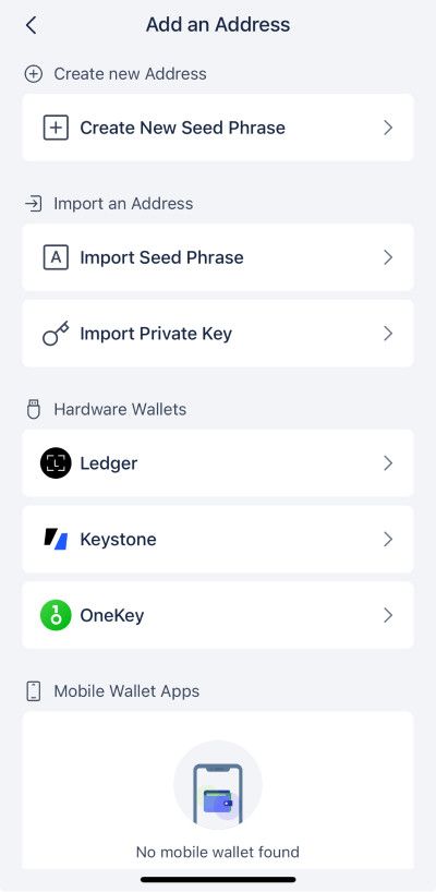 Rabby wallet review: a screenshot of Rabby wallet's Create New Seed Phrase screen.