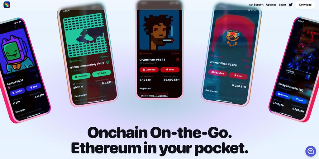 Rainbow wallet review: Rainbow wallet onchain on-the-go feature preview.