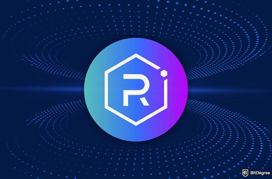 Raydium review: a circular Raydium logo in front of a blue background.