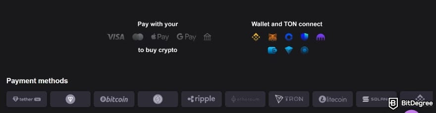 Reels.io casino review: payment methods on the platform.