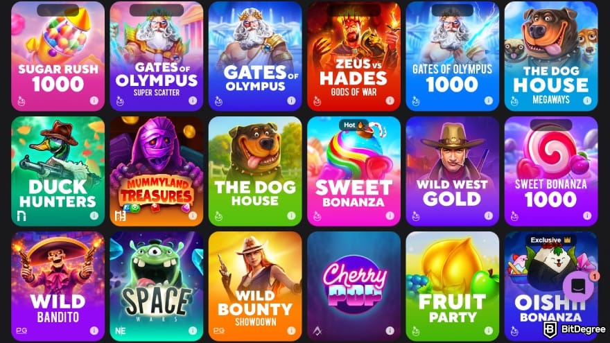 Reels.io casino review: pick a title to play.