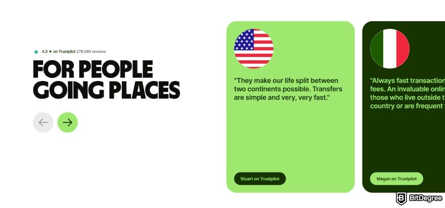 Remitly alternative: Wise's geographical reach.