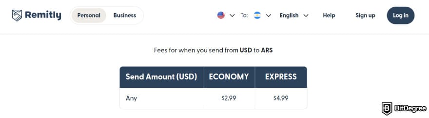 Remitly review: economy and express delivery.