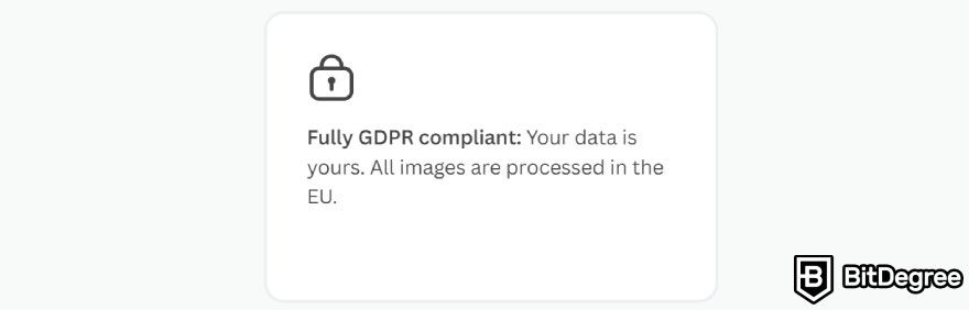 Remove.bg review: GDPR compliance.