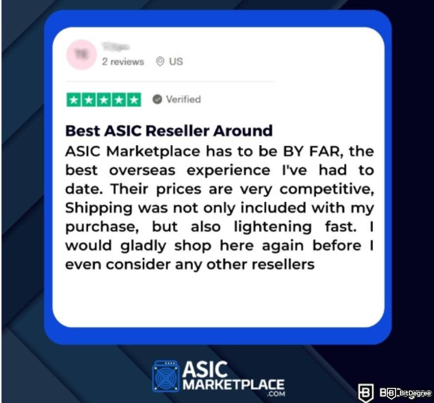 Reseña de ASIC Marketplace: Comentario de un Usuario.