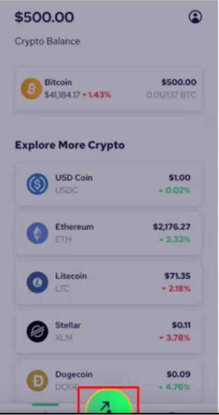Reseña de Coinme: Botón Verde de Transacción.