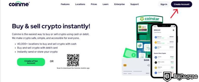 Reseña de Coinme: Crear una Cuenta.