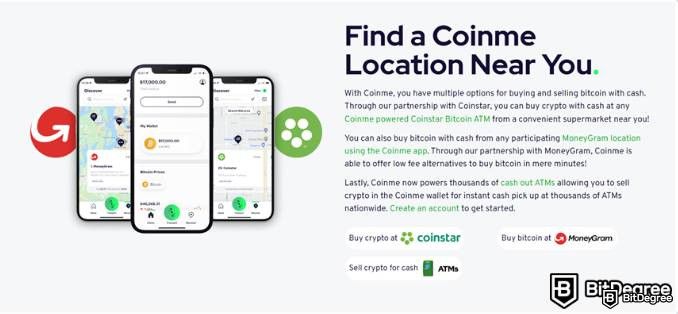 Reseña de Coinme: Vista Previa de la App de Coinme.