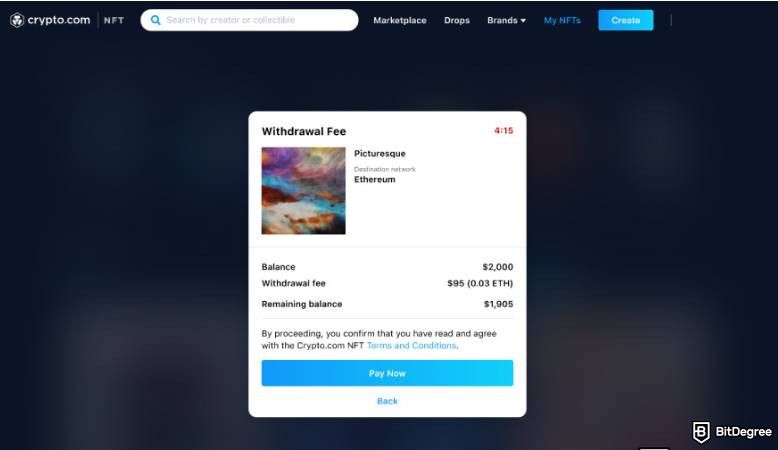 Reseña de Crypto.com NFT: Detalles de Retiro.