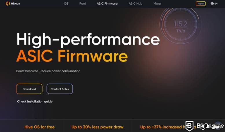 Reseña de Hiveon Pool: Firmware de Hiveon ASIC.
