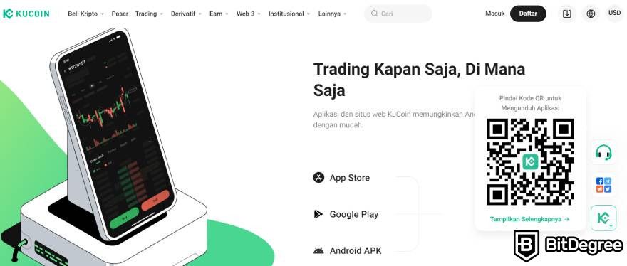 Review KuCoin: aplikasi KuCoin.