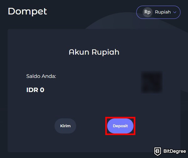 Review Triv: tampilan deposit rupiah di platform Triv.