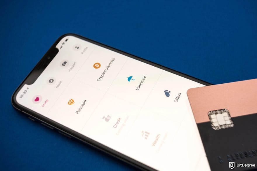 Revolut alternative: a phone showcasing Revolut's app.