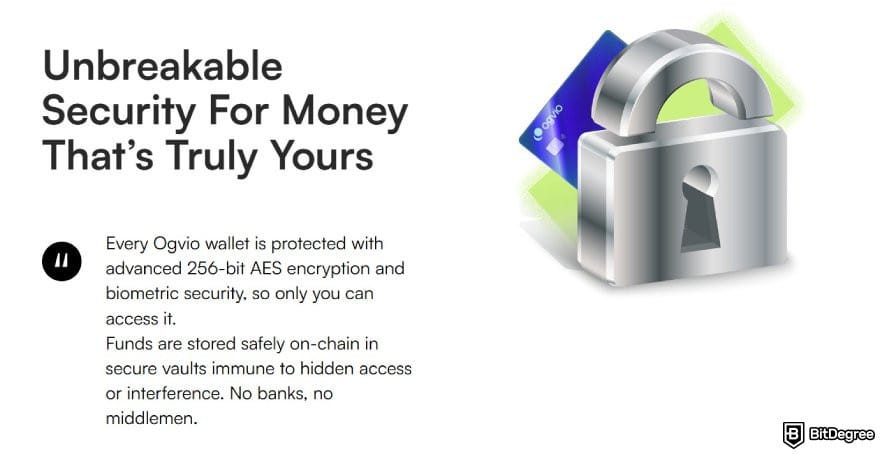 Revolut alternative: Ogvio security.